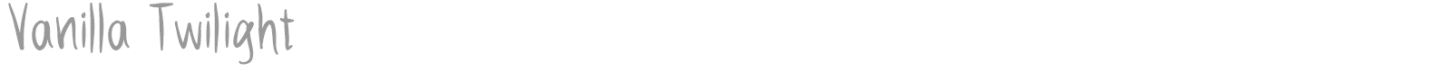 Vanilla Twilight font preview
